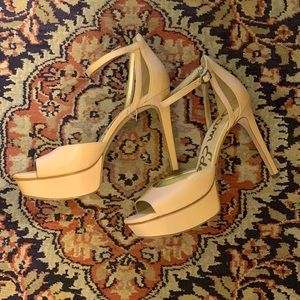 Sam Edelman Nude Platform Pumps